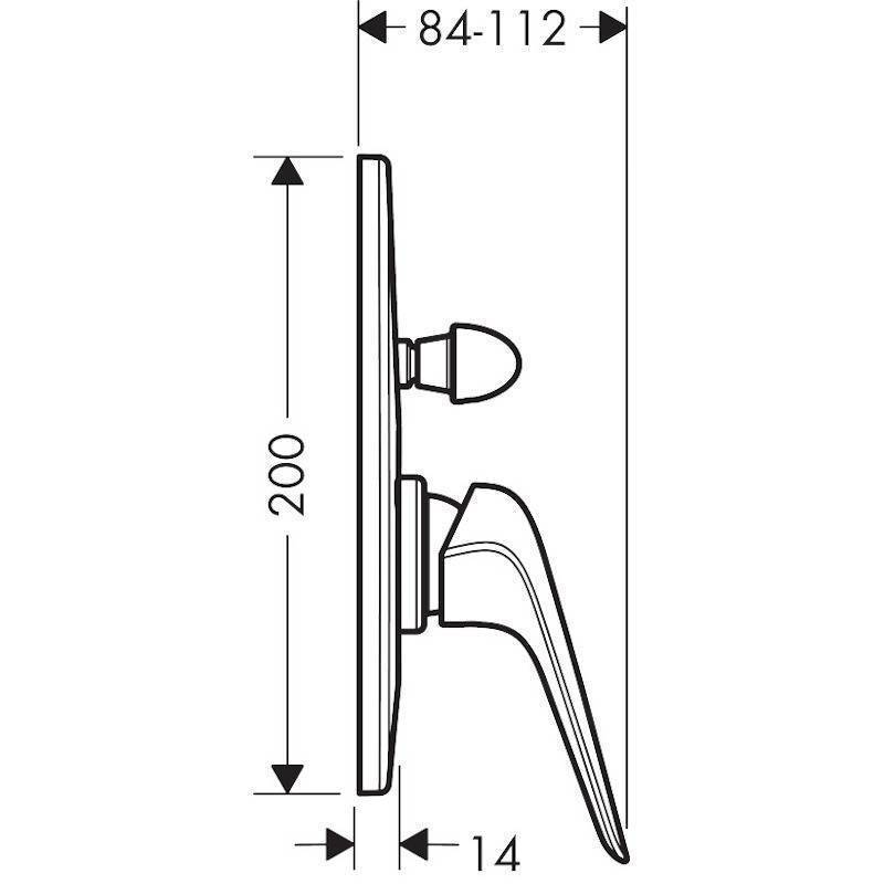 Смеситель для ванны Hansgrohe Novus однорычажный скрытого монтажа хром 71047000