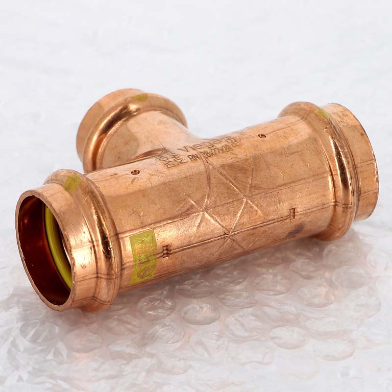 Тройник пресс медный Viega Profipress G 28x22x28 мм 346065