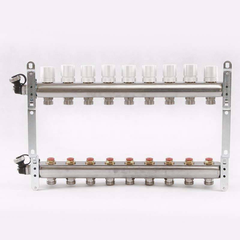 Коллекторная группа из нержавеющей стали Uni-Fitt 315S с регулировочными и термостатическими вентилями 1 x 3/4 EK 9 выходов 451I4309