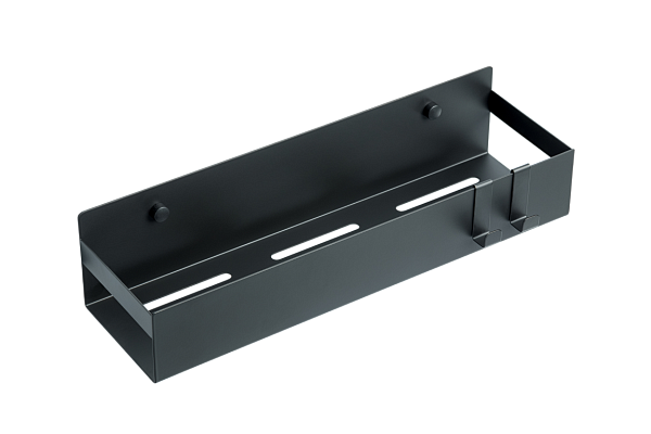 Полка подвесная Boheme Q с 2 крючками 35x8x10 см черный 10965-B