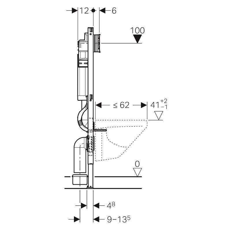 Комплект инсталляции Geberit Smyle с подвесным унитазом и сиденьем 500.300.21.S
