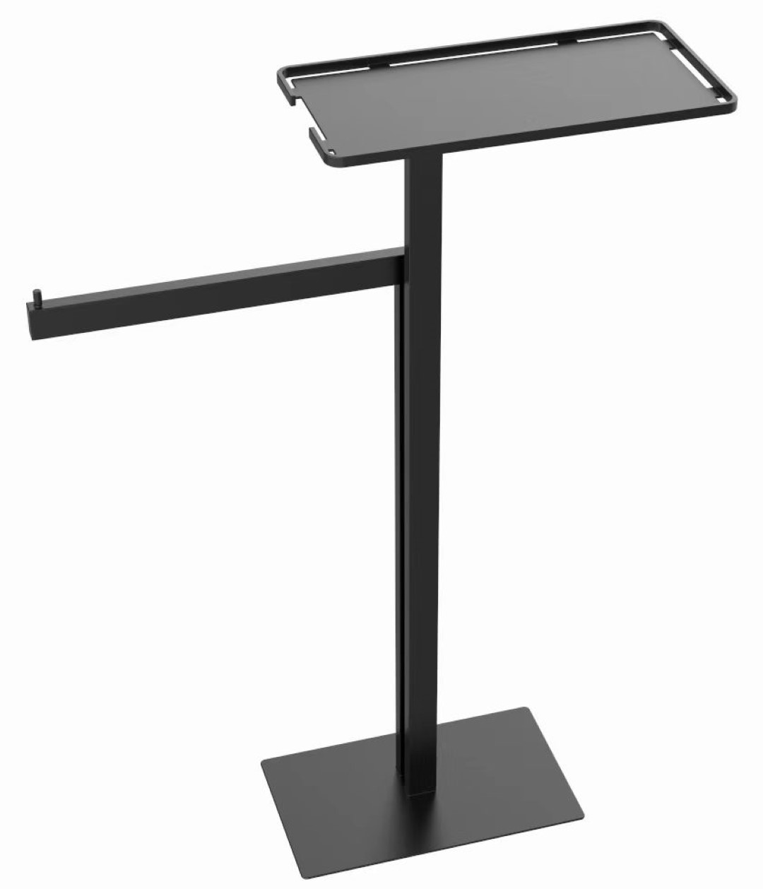 Стойка напольная с ершиком, полотенцедержателем и полкой Boheme Venturo черный 10952-B