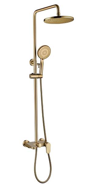 Душевая стойка с верхним душем Boheme Spectre бронза матовая 458-BR