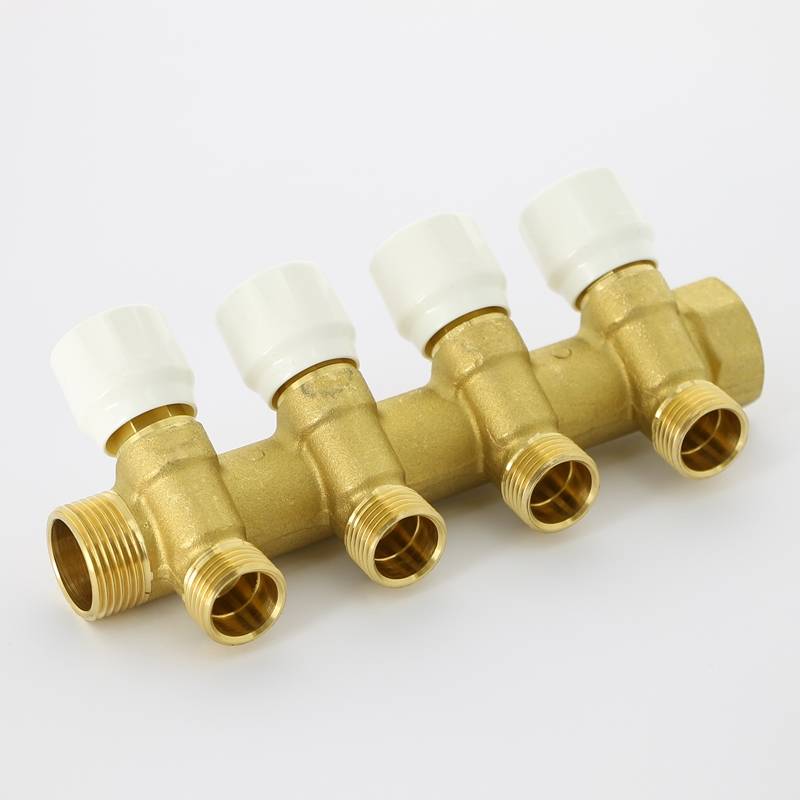 Коллектор с вентилями Uni-Fitt 3/4 4 выхода 1/2 40 мм 400G3240