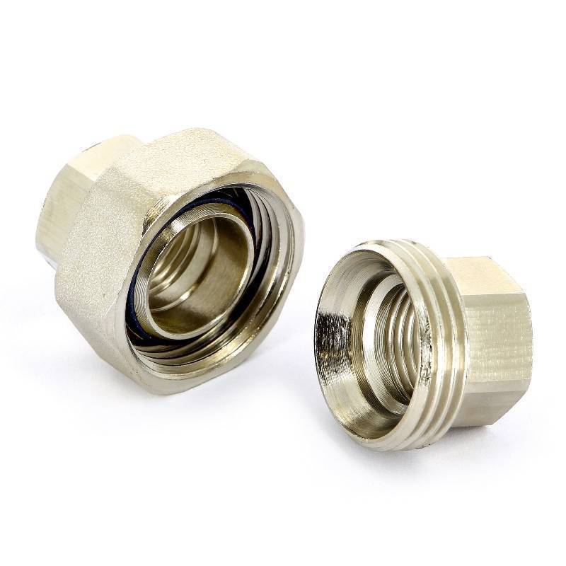 Разъемное соединение Uni-Fitt 1 ВР-ВР с прокладкой O-ring никелированное 655N4000