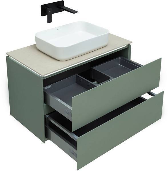 Тумба под раковину Allen Brau Infinity 85 см зеленый/серый 1.21001.CGM