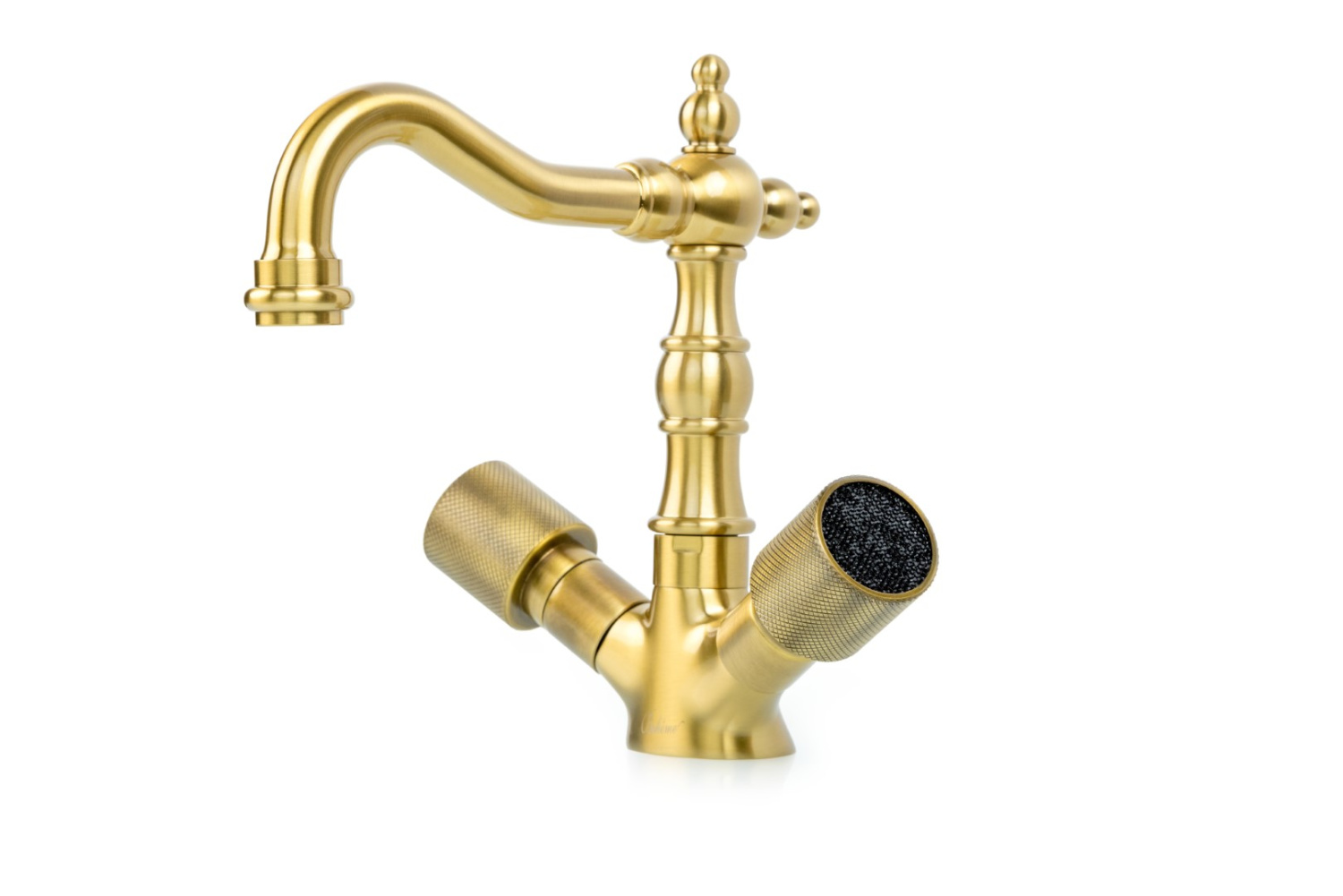 Смеситель для раковины Boheme Royal Cristal на 1 отверстие бронза/черный кристалл 312-Royal/CRST Black