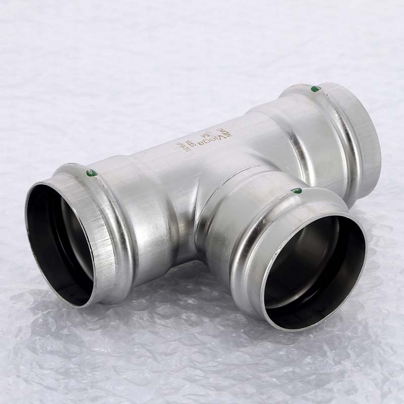 Тройник пресс Viega Sanpress Inox 54 мм нержавеющая сталь 435912