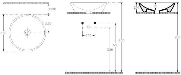 Раковина Allen Brau Fantasy 45 см белая 4.11019.20