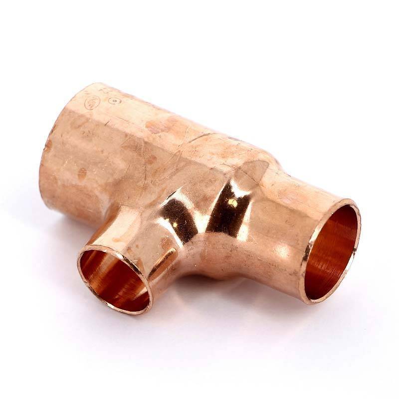 Тройник медный под пайку Viega 28х18х22 мм 109219