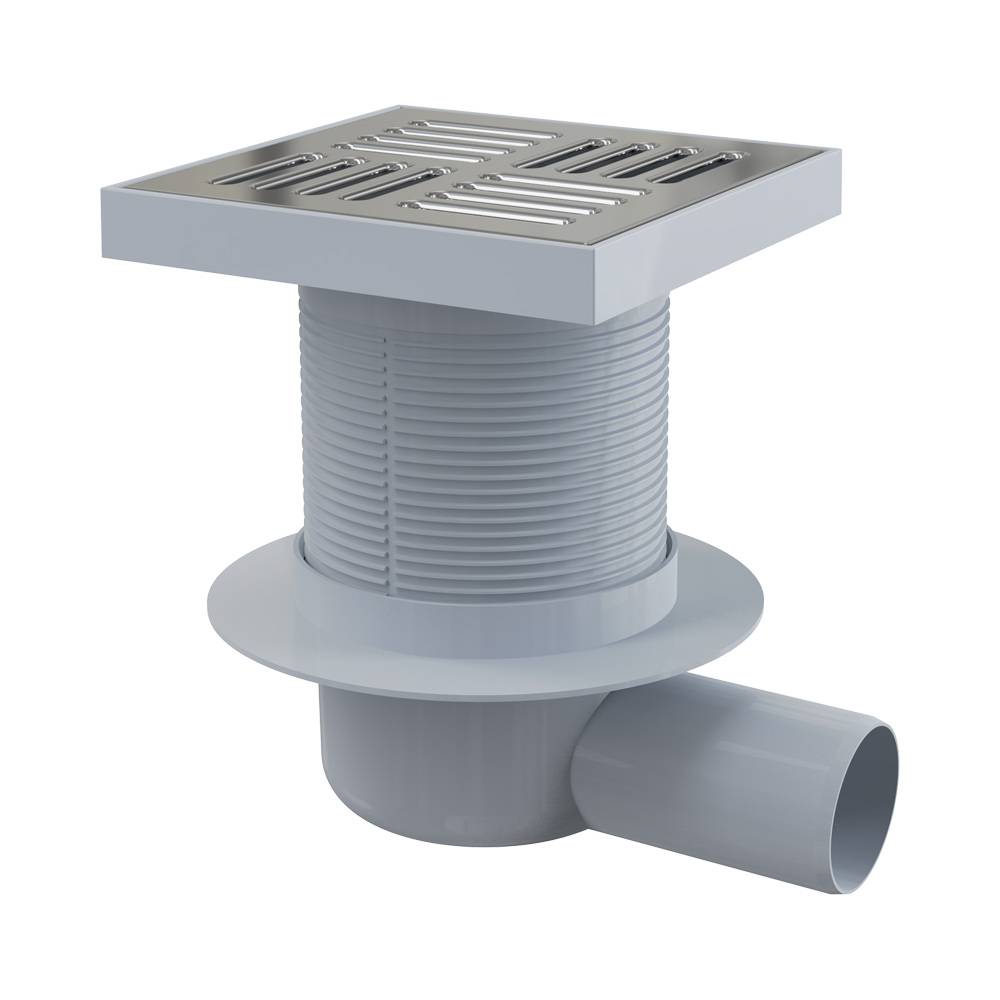 Трап для душа Alca 150х150 мм боковой выпуск 50 мм нержавеющая сталь APV5411