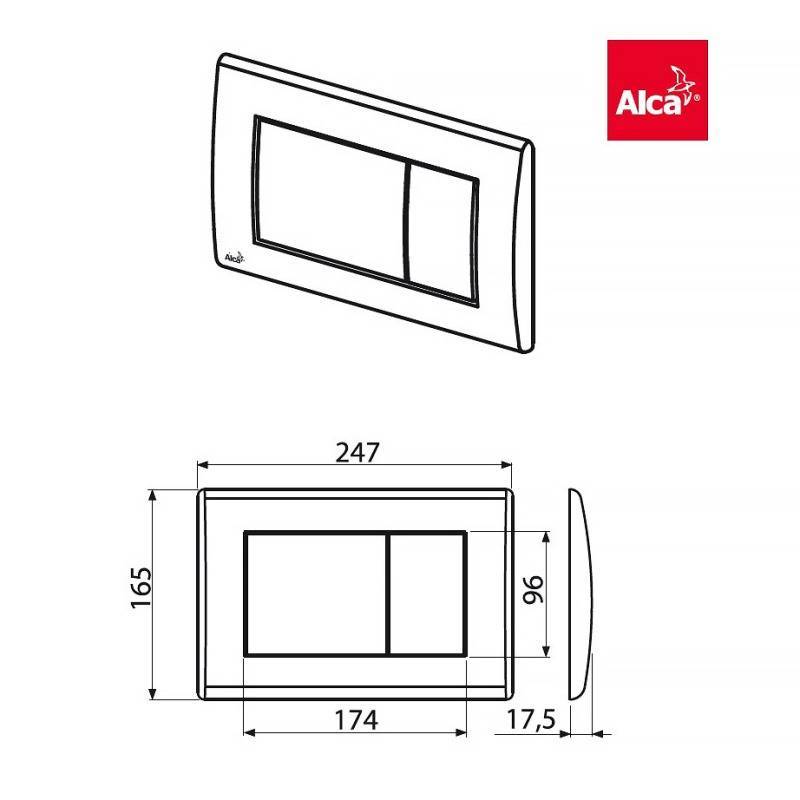 Кнопка смыва Alcaplast M271 хром глянец M271