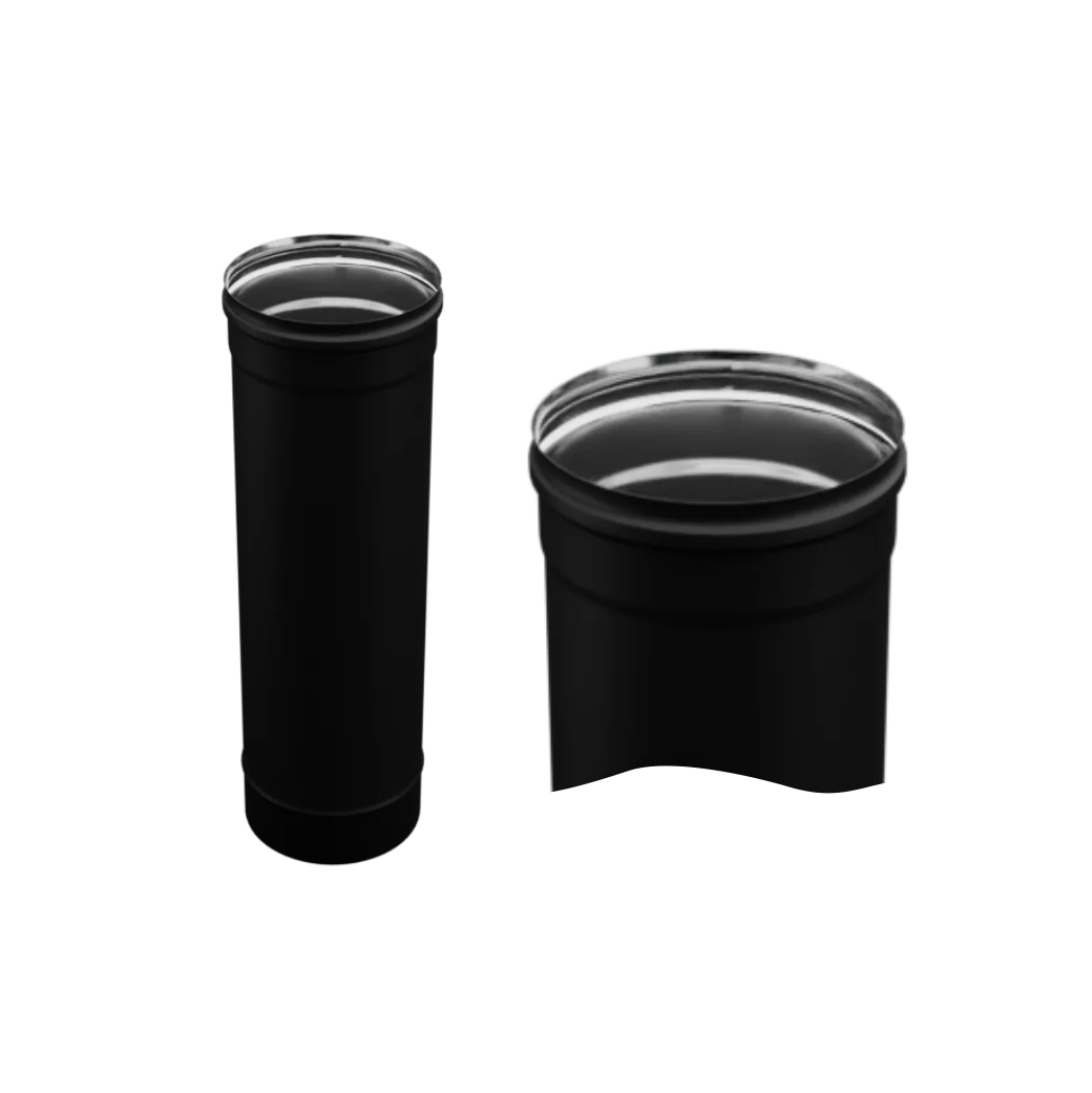 Труба дымохода Ferrum AISI 430 0.8 мм эмаль черный Ø150 мм 0.5 м Af6123