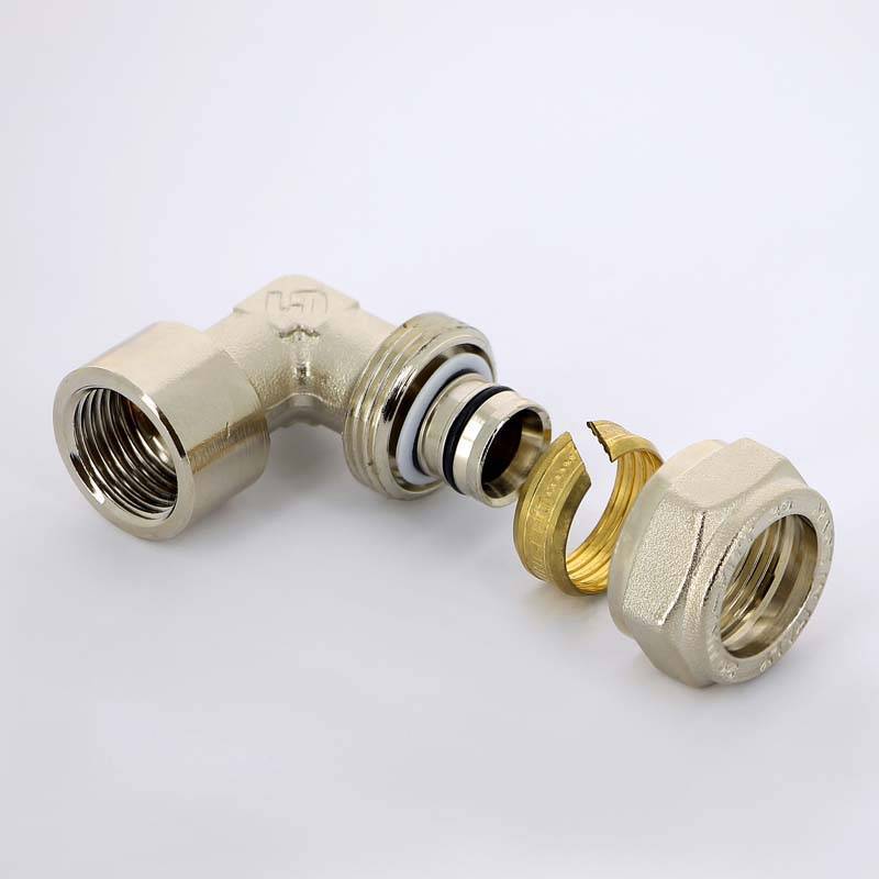 Угольник обжимной Uni-Fitt никелированный 20х1/2 ВР 664N7200