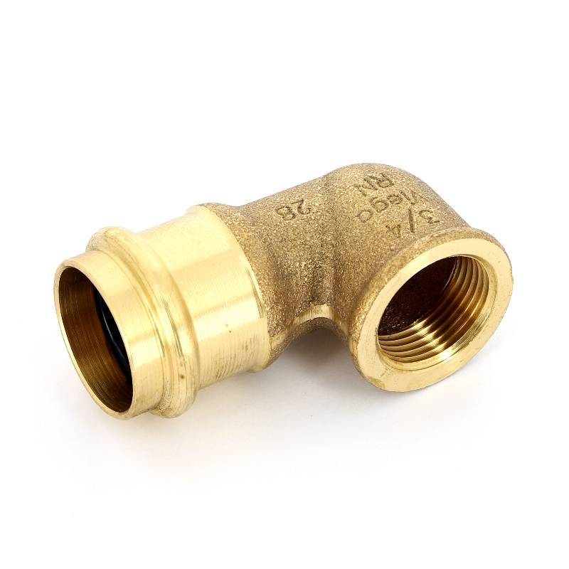 Угол 90° пресс-В бронзовый Viega Sanpress 28х3/4 446611