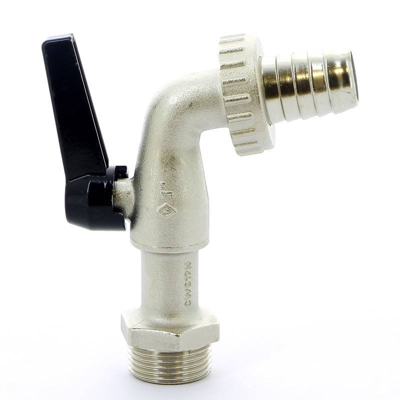 Кран шаровой садовый Bugatti ALASKA Н-штуцер 1 ручка-рычаг 06890088