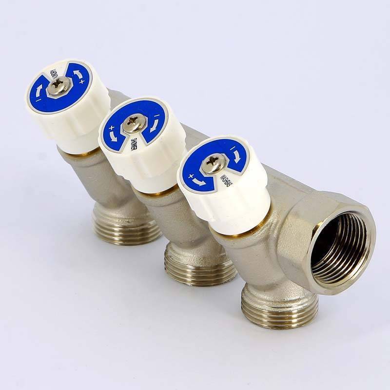 Коллектор с вентилями Uni-Fitt 3/4 3 выхода 3/4 EK 40 мм 402N3330