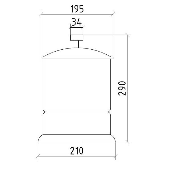 Ведро мусорное напольное Boheme Royal Cristal бронза 10927-BR