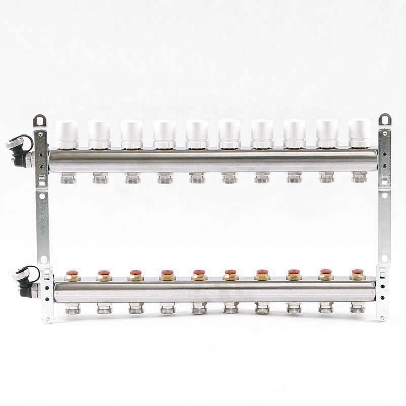 Коллекторная группа из нержавеющей стали Uni-Fitt 315S с регулировочными и термостатическими вентилями 1 x 3/4 EK 10 выходов 451I4310