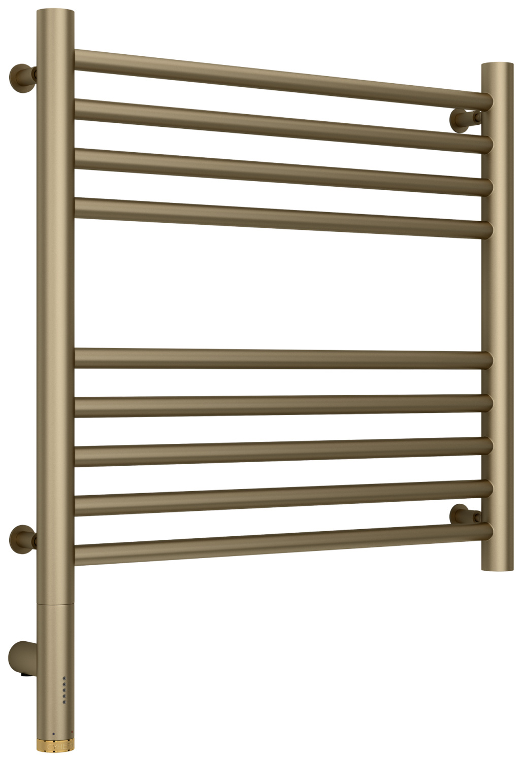 Полотенцесушитель электрический Сунержа Богема 3.0 прямая 532х624 мм левое золотой шёлк матовый 32-5804-5050