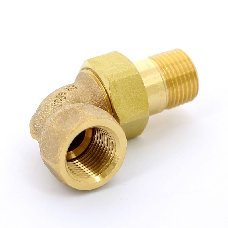 Разъемное соединение Viega 1/2 НВ угловое бронза с плоской прокладкой 348663