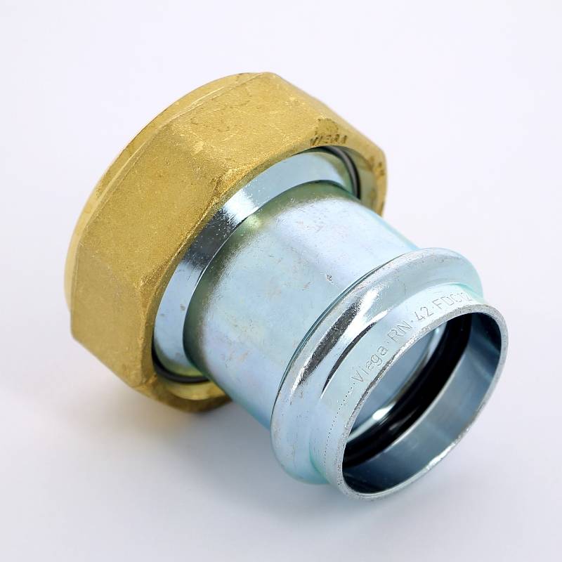 Муфта пресс Viega Prestabo с накидной гайкой 42х2 оцинкованная сталь 601126