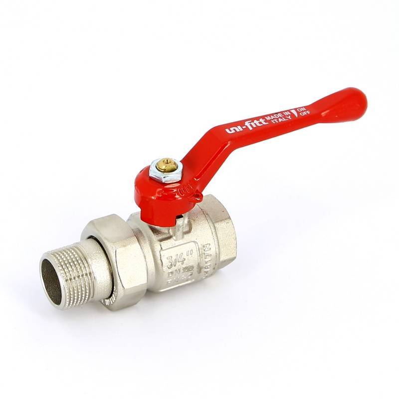 Кран шаровой Uni-Fitt полнопроходной НВ с разъемным соединением рычаг 3/4 113L3000