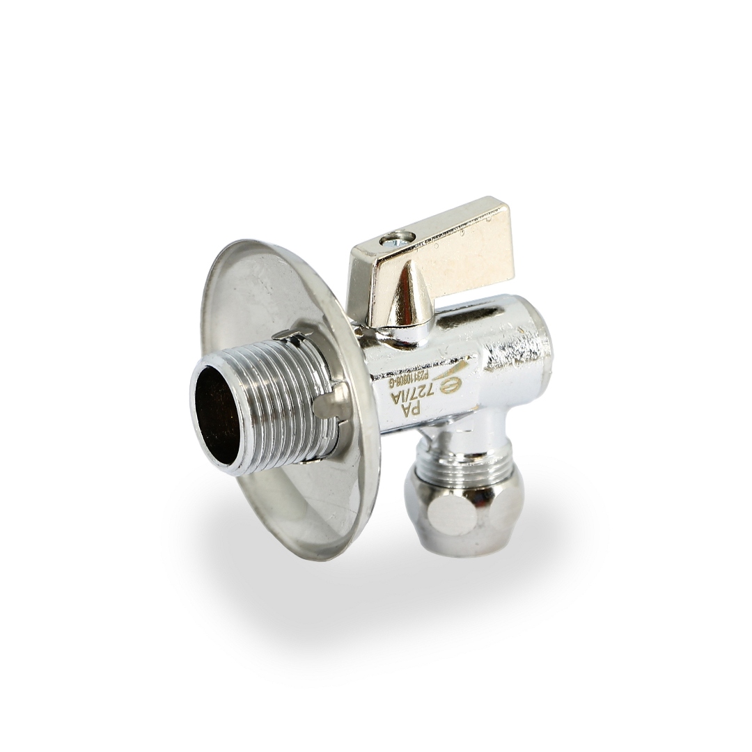 Кран 10х1/2' шаровой с фильтром для смесителя с трубками