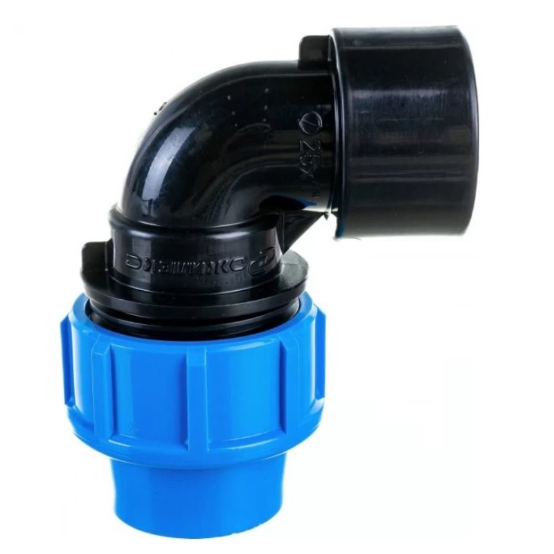 Угольник компрессионный Unidelta для труб ПНД 25х1 ВР 509128