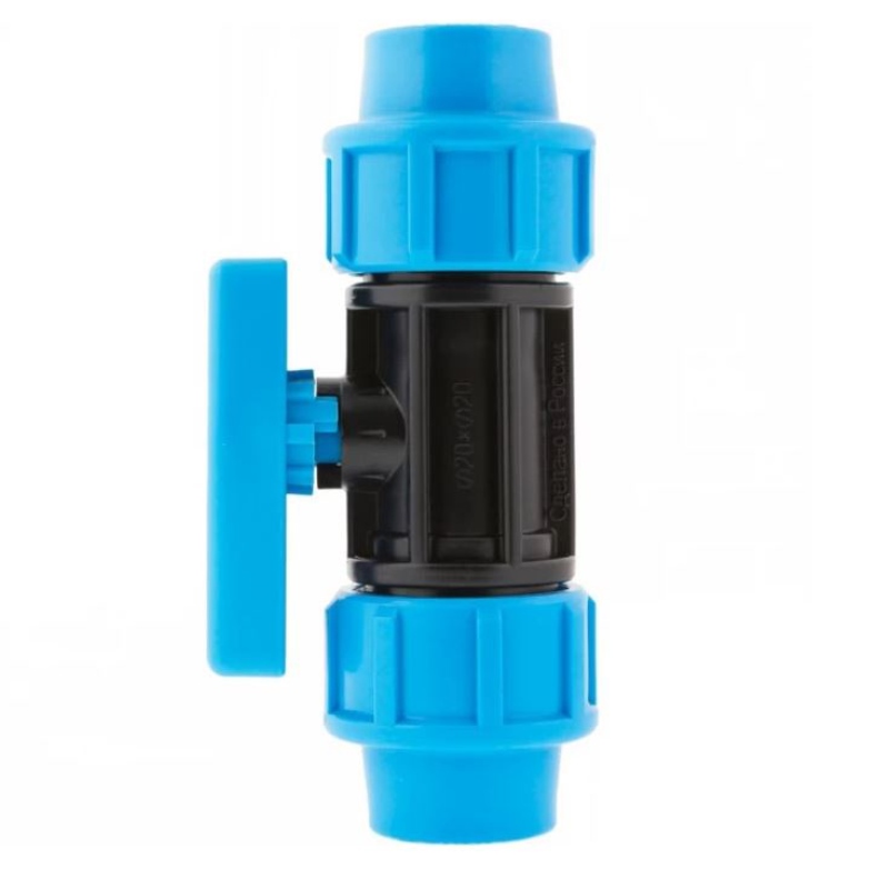 Кран шаровой компрессионный РТП ПНД 20 x 20 мм 506409