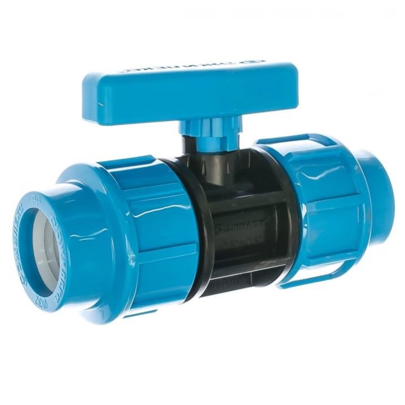 Кран шаровой компрессионный РТП ПНД 32 x 32 мм 506415