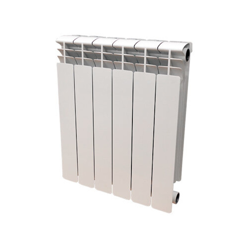 Биметаллический радиатор Uni-fitt 500/100 8 секций (нижнее подключение, цвет белый глянцевый)