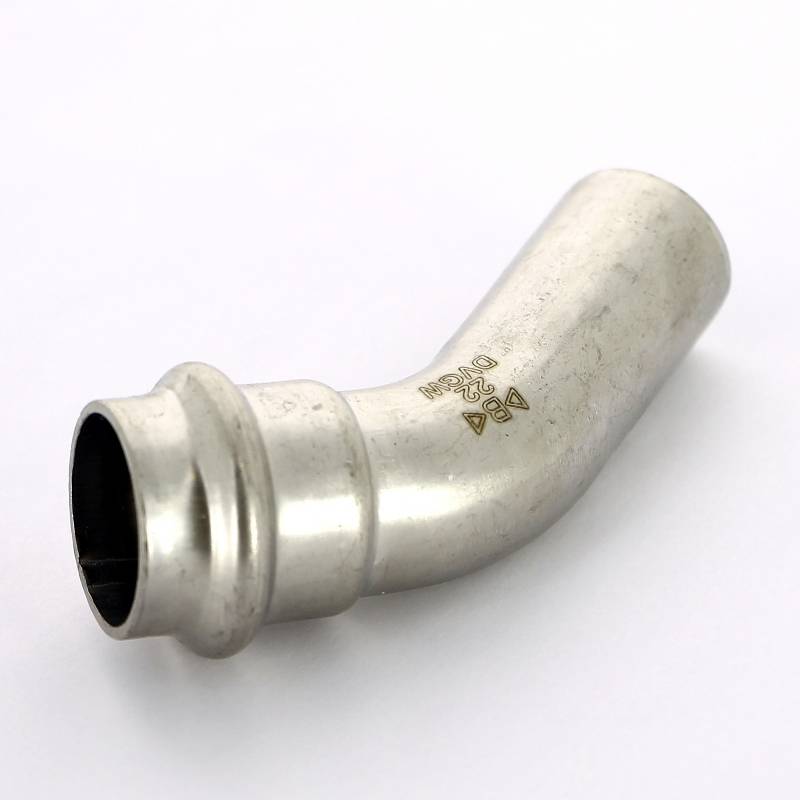 Угольник-вставка 45° пресс IBP >B< Press Inox 22 мм нержавеющая сталь PS5040 0220000