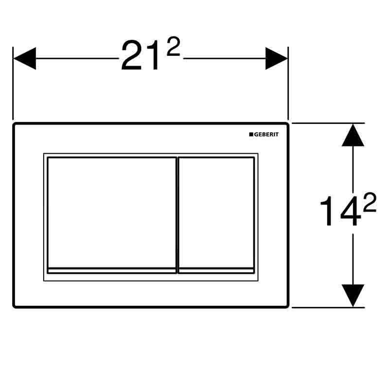 Кнопка смыва Geberit Omega30 белый/хром 115.080.KJ.1