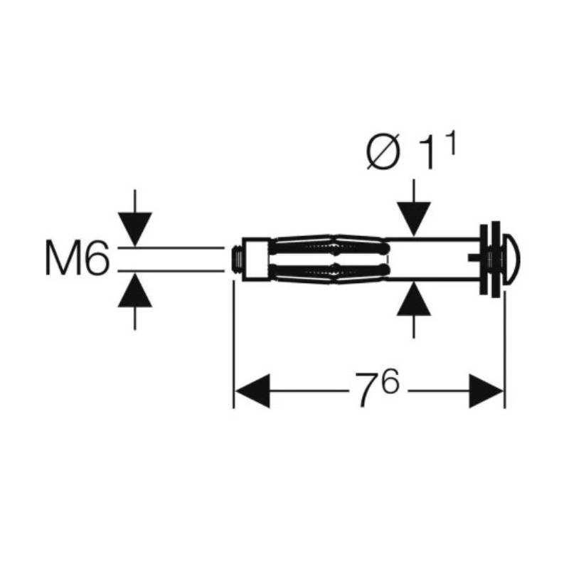 Дюбель Geberit полый металлический 465.029.00.1