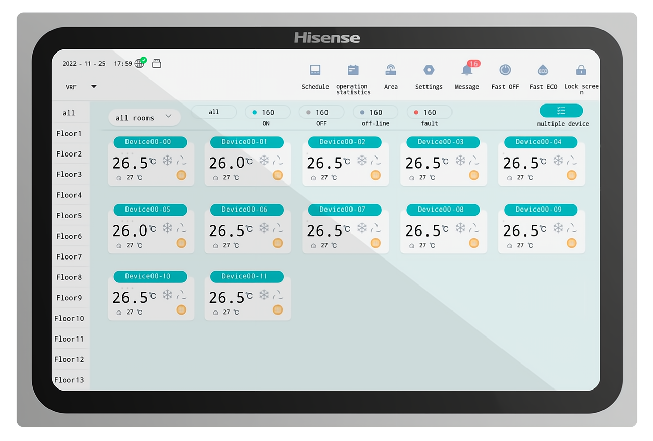 Пульт управления центральный Hisense HYJM-RA10D