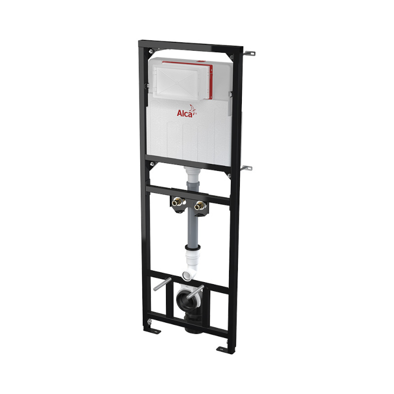 Модуль Alcaplast с бачком для видуара и смесителя, со стоковым коленом DN90/110