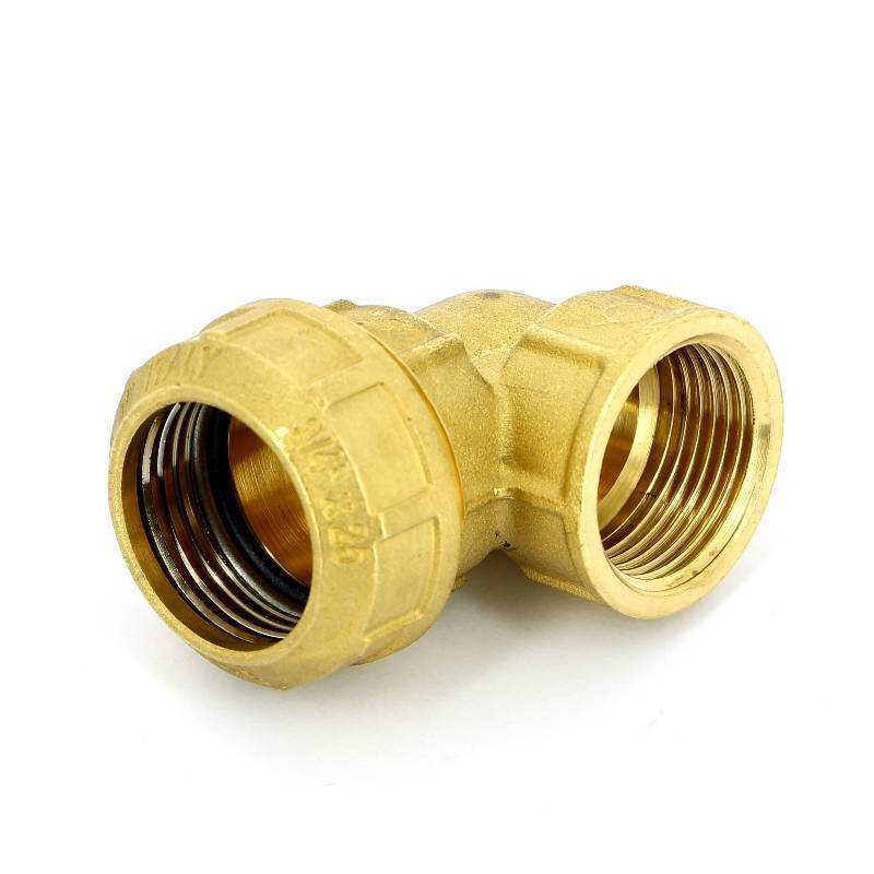 Угольник обжимной Unidelta Deltone 50х1 1/2 внутренняя резьба для ПНД труб 1009050006