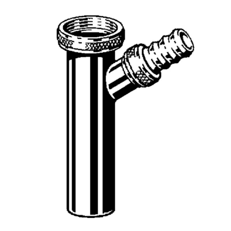 Отвод для сливного шланга Viega 1 1/4х200 мм штуцер 3/4 хромированный 103033