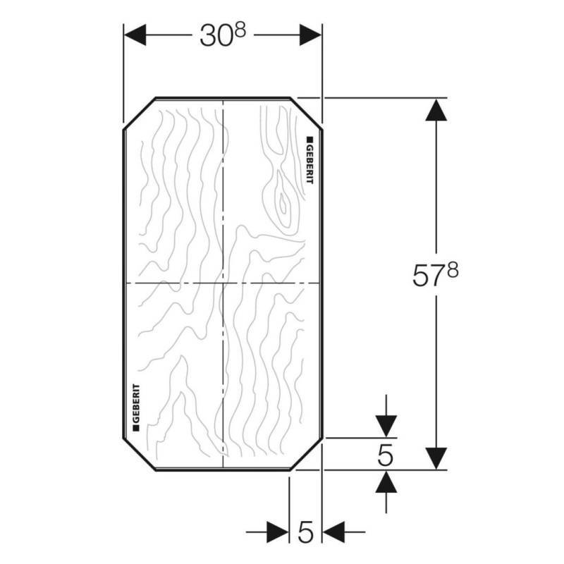 Опорная площадка Geberit GIS универсальная 31 х 58 см 461.035.00.1