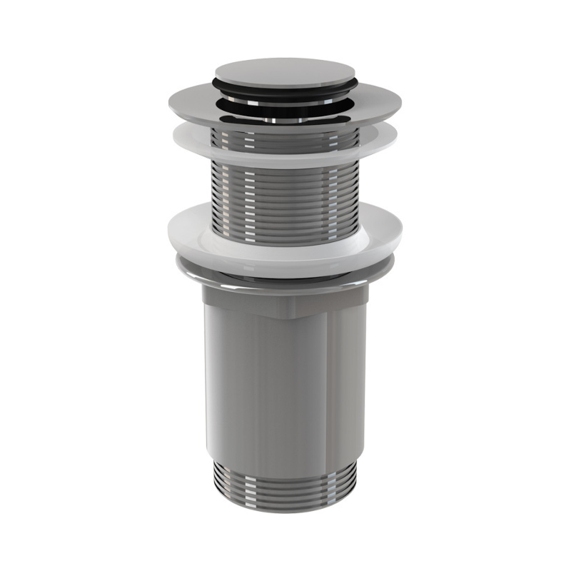 Донный клапан сифона для умывальника CLICK/CLACK 5/4, цельнометаллический с малой заглушкой, без пе