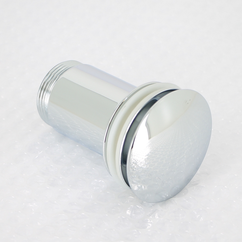 Выпуск для умывальника CLICK/CLACK 5/4, метал. без перелива и с большой заглушкой