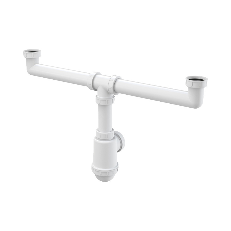 Сифон для кухонной мойки Alca A448-DN50/40 бутылочный для двух чаш 1 1/2х50/40 A448-DN50/40