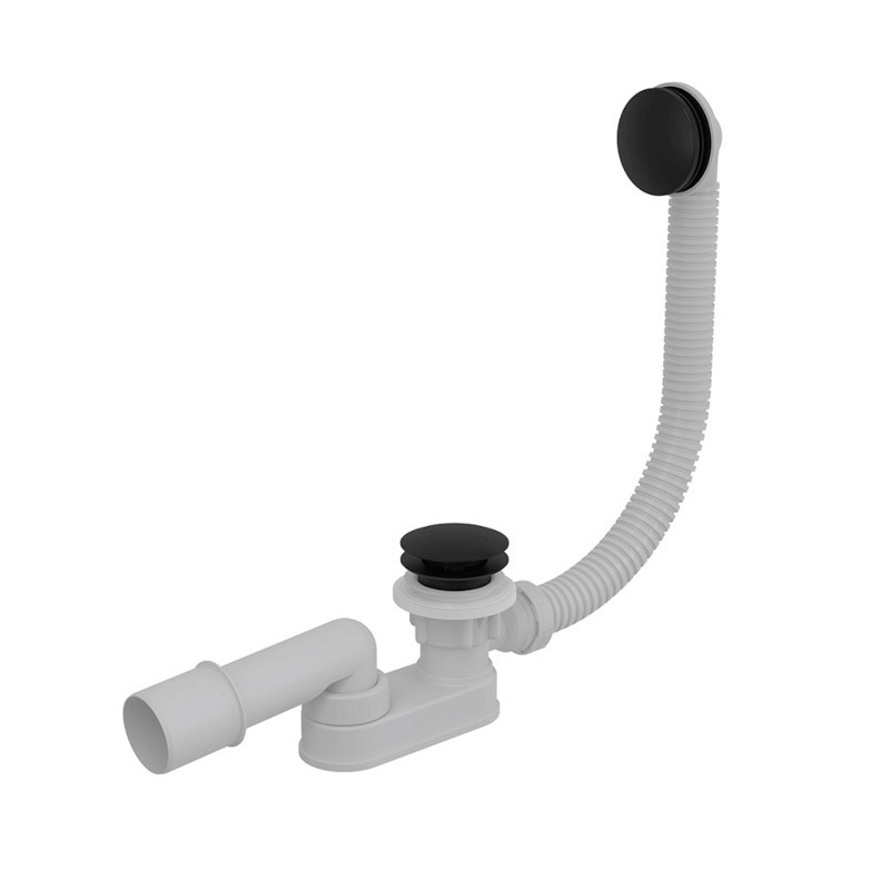 Сифон для ванны CLICK/CLACK, черный-мат