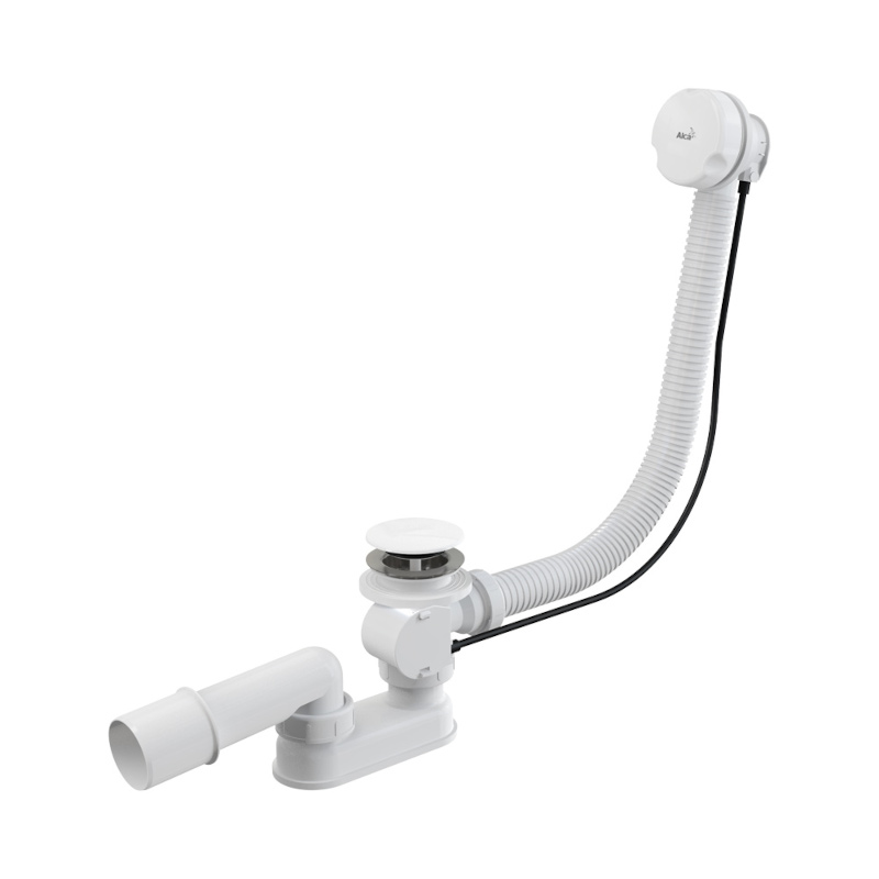 Слив-перелив Alca для ванны п/автомат, 80 см, белый