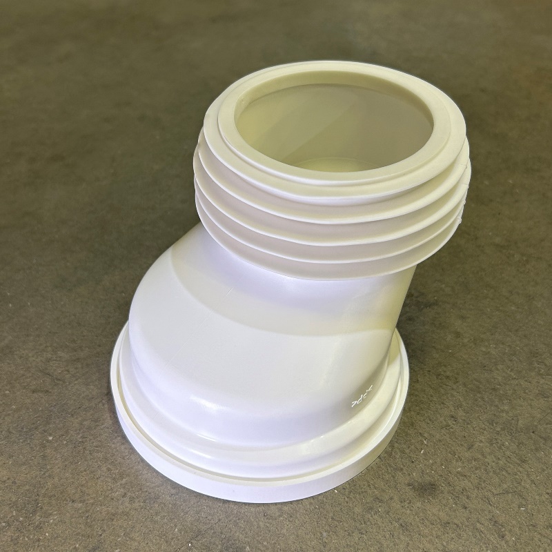 Труба фановая Alcaplast L=125 мм с манжетой и 40 мм смещ., вход 80-110 мм, выход внутрь 110 мм труб