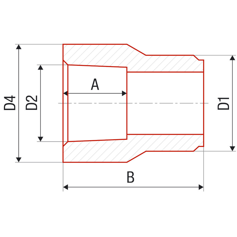 Муфта редукционная 63х32