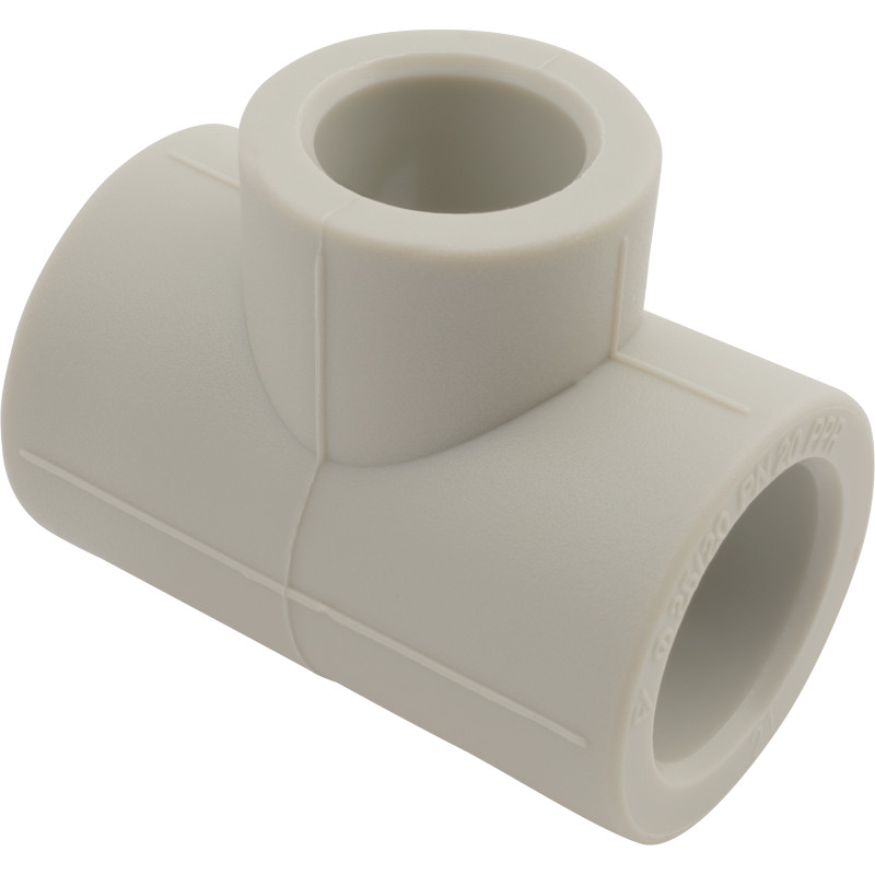Тройник полипропиленовый переходной 90х75х90 (серый)