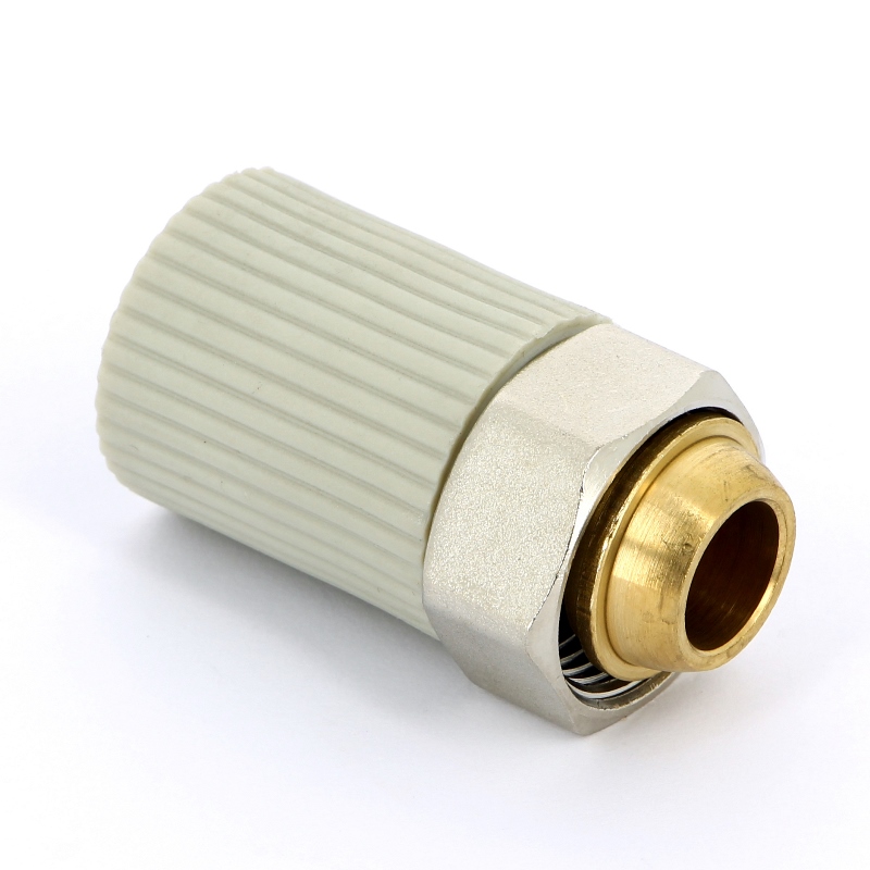 Муфта пайка-В 20х3/4ЕК с накидной гайкой, PPR/латунь