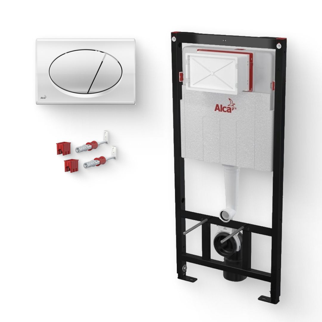 Система инсталляции AlcaPlast Sadromodul AM101/1120 с кнопкой M71 хром AM101/1120/M71